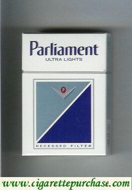 Parliament Ultra Lights cigarettes hard box